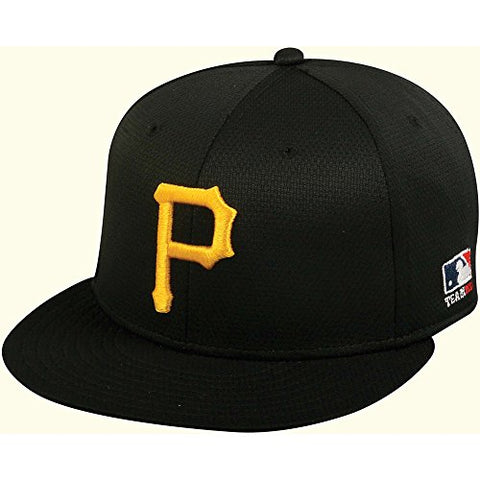OC Sports MLB-400 MLB Mesh Baseball Cap - Pittsburgh Pirates Home & Road Black / 6 3/8" - 7"
