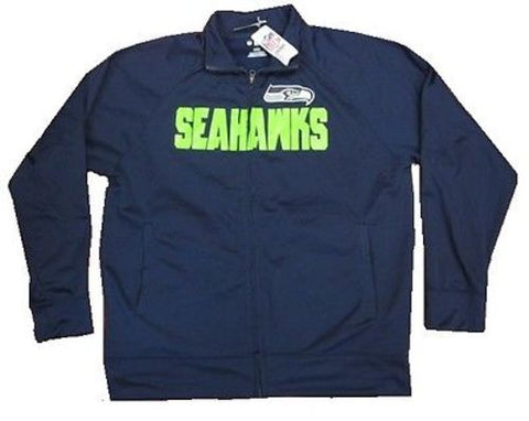 Seattle Seahawks NFL Full Zip Up Jacket w/ Fuzzy Inner Lining Men's Large L