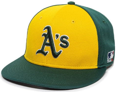 Oakland Athletics A's OC Sports Colorblock Flat Brim Hat Cap Adult Men's Adjustable