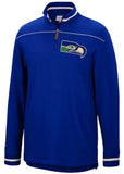 Seattle Seahawks NFL Mitchell & Ness Vintage Throwback 1/4 Zip Sweater Men's L