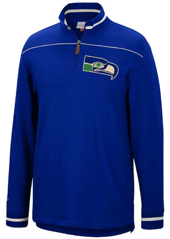 Seattle Seahawks NFL Mitchell & Ness Vintage Throwback 1/4 Zip Sweater Men's XL