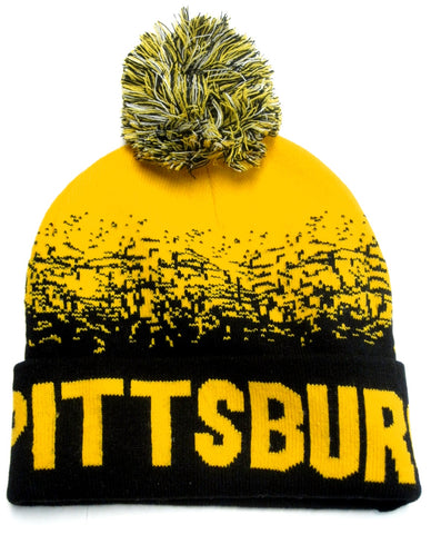 Pittsburgh Steelers Black Yellow Classic POM Ball Knit Hat Cap Winter Ski Beanie