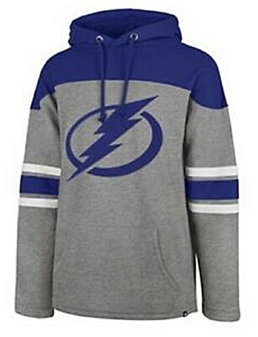 Tampa Bay Lightning NHL '47 Gray Huron Hoodie Pullover Adult Men's Large L