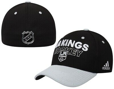 Los Angeles Kings NHL Adidas Black Two Tone Locker Room Hat Cap Men's Flex L/XL