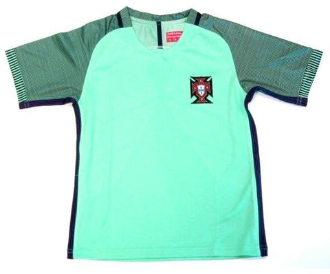 Portugal Soccer Futbol Green Away Jersey Shirt w/ Patch Logo Youth 6,8,10,12,14