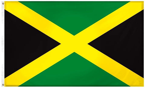 Jamaica Jamaican 3' x 5' Flag w/ Grommets to Hang Pride Country Soccer Banner