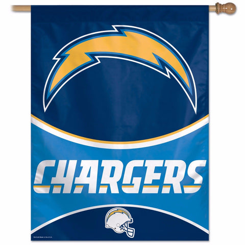 San Diego Chargers NFL 27 x 37 Vertical Hanging Wall Flag Helmet Logo Banner