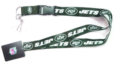 New York Jets NFL PSG Green Logo Lanyard Breakaway Metal Key Chain Ring & Clip