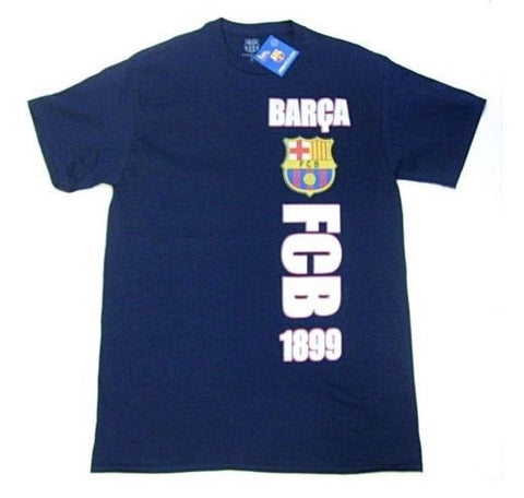 FC Barcelona Barca Spain Club Team Blue T Shirt 1899 Soccer Futbol Men's XL