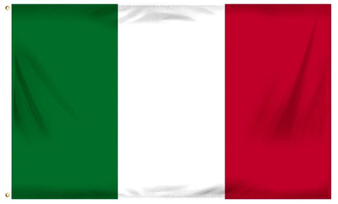 Italy Italian 3' x 5' Flag w/ Grommets to Hang Pride Country Soccer Banner
