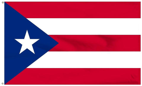 Puerto Rico Rican 3' x 5' Flag w/ Grommets to Hang Pride Country Soccer Banner