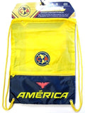 Club America Liga Mexico Yellow Soccer Drawstring Cinch Bag Backpack Sack Pack