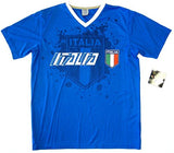 Rhinox Italy Italia Blue Performance Training Jersey Soccer T-Shirt Adult Men's S, M, L, XL