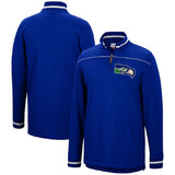 Seattle Seahawks NFL Mitchell & Ness Vintage Throwback 1/4 Zip Sweater Men's L