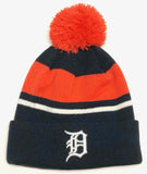 Detroit Tigers MLB Fan Favorite Navy Blue Pom Knit Hat Cap Adult Winter Beanie