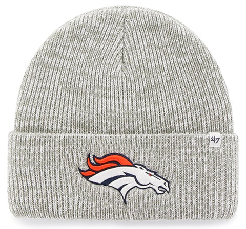 Denver Broncos '47 Brain Freeze Gray Cuff Knit Hat Cap Adult Winter Beanie