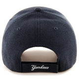 New York Yankees MLB FF Gray Front Navy Essential MVP Hat Cap Men's Adjustable
