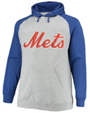 New York Mets MLB '47 Embroidered Raglan Gray Hoodie Pullover Men's
