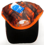 TFA Big Buck Hunter Black & Orange Camo Flames Hunting Hat Cap Adult Men's Adjustable (Style 2)
