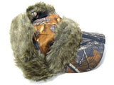 Camouflage Camo Trooper Bomber Brown RealTree Faux Visor Hat Winter Cap Hunting