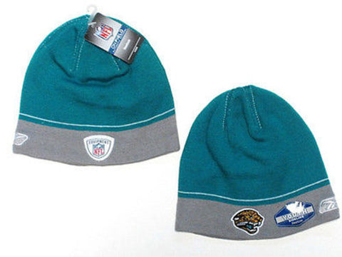 Jacksonville Jaguars NFL YOUTH Reebok Sideline Two Tone Hat Cap Knit Blue Beanie