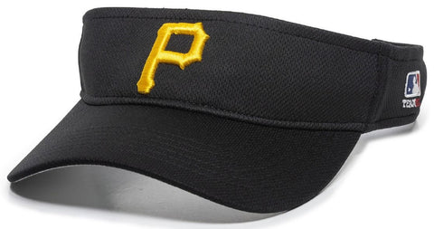 OC Sports Pittsburgh Pirates Black Mesh Golf Visor Hat Cap Adult Men's Adjustable