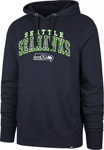 Seattle Seahawks NFL '47 Navy Double Decker Hoodie Pullover Sweater Adult Men's XL
