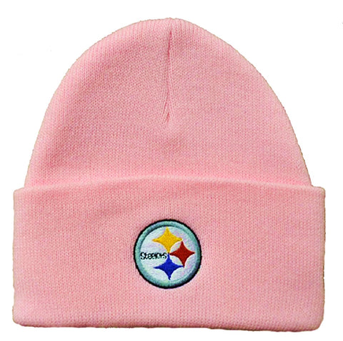 Pittsburgh Steelers NFL Team Apparel Pink Cuffed Knit Hat Cap Women's Beanie