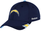 San Diego Chargers NFL Reebok Sideline Blue Coaches Hat Cap Bolt Logo Fitted