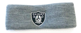 Las Vegas Raiders NFL Licensed Gray Winter Knit Headband Sweatband Adult Size