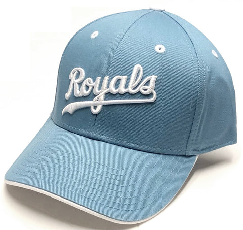 Kansas City Royals FF Columbia Blue Cooperstown MVP Hat Cap Adult Men Adjustable