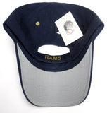 NFL Team Apparel Los Angeles Rams Navy Blue Structured Hat Cap Adult Men's Adjustable