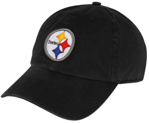 Pittsburgh Steelers NFL Team Apparel Black Relaxed Slouch Dad Hat Cap Adult Mens