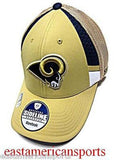 St Louis Rams NFL Reebok Sideline Gold Tan Mesh Hat Cap Playmaker Burner S/M