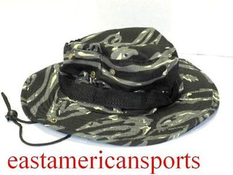 Camo Camouflage Floppy Boonie Hat Cap Black Gray Army Military Fishing Hunting
