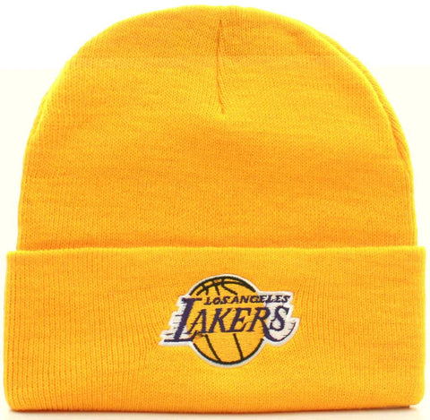 Los Angeles Lakers NBA Adidas Yellow Cuff Knit Hat Cap Adult Winter Beanie