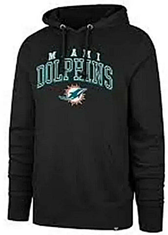 Miami Dolphins NFL '47 Black Double Decker Hoodie Pullover Sweater Men's XL