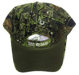 Largemouth Bass Fishing Fish Hook Camo Hat Cap Adult Men's Adjustable