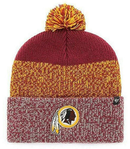 Washington Redskins NFL '47 Static Cuff Knit Pom Hat Cap Adult Winter Beanie