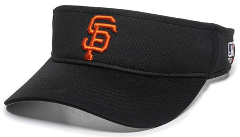 San Francisco Giants MLB OC Sports Black Mesh Golf Visor Hat Cap Adult Men's Adjustable