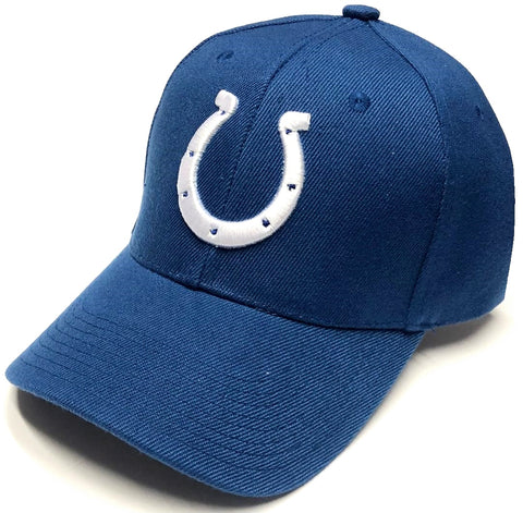 colts football helmet hat Indianapolis Colts NFL Team Apparel Blue Basic Hat Cap Adult Men's Adj – East American Sports LLC