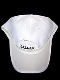 Dallas Cowboys White Hat Cap Script Visor Embroidered Signature Double Star Logo