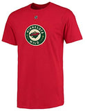 Minnesota Wild NHL Reebok Red Primary Logo T-shirt Adult Men's Tee