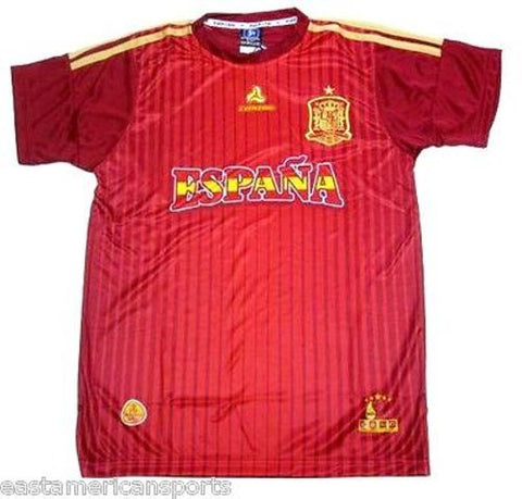 Spain Espana EVERCOOL Red Soccer Jersey Shirt Futbol Dry Fast Fit Men's L/XL