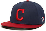 OC Sports Cleveland Indians MLB Two Tone C Flat Brim Hat Cap Adult Men's Proflex Stretch Flex Fit