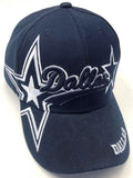Dallas Blue Hat Cap # 21 Ezekiel Elliott Embroidered Cowboys Star Name Number