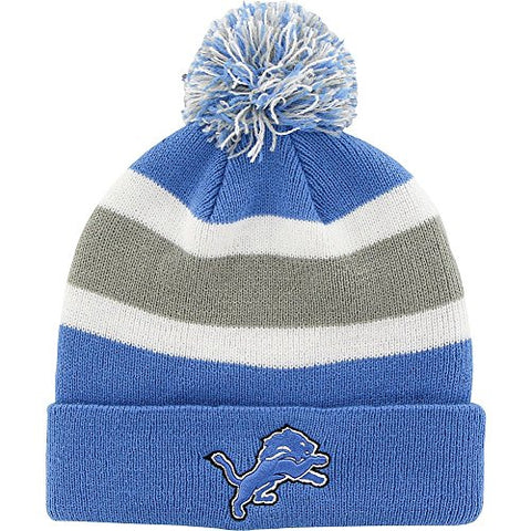 Detroit Lions NFL '47 Blue Raz Breakaway Pom Cuffed Knit Hat Cap Adult Beanie