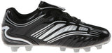 Vizari Striker FG Soccer Cleats Black Silver Men's Adult Sizes 8 8.5 9 9.5 10