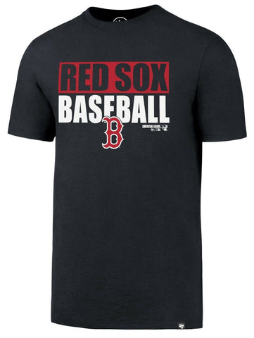 Boston Red Sox MLB '47 Blockout Club Navy Blue Tee T-Shirt Adult Men's XXL 2XL
