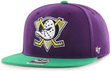 Anaheim Mighty Ducks NHL '47 No Shot Vintage Two Tone Purple Hat Cap Men's Snapback
